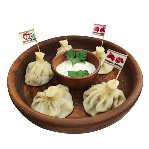 Хинкали свинина/говядин (3шт)