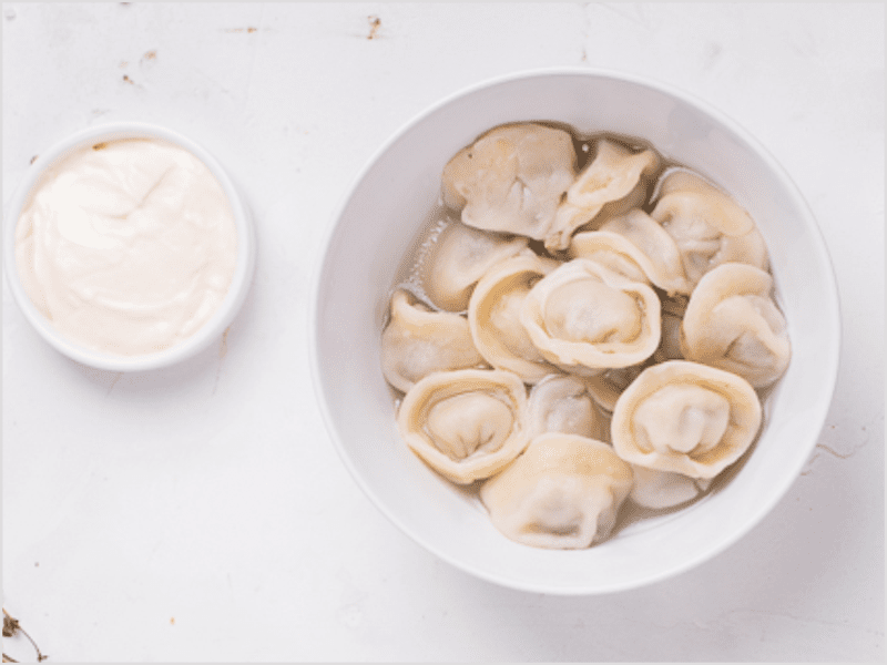 Пельмени по-домашнему с бульоном, 160гр