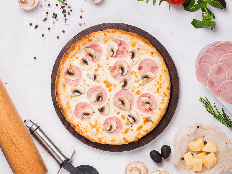 Пицца "Ветчина и грибы"