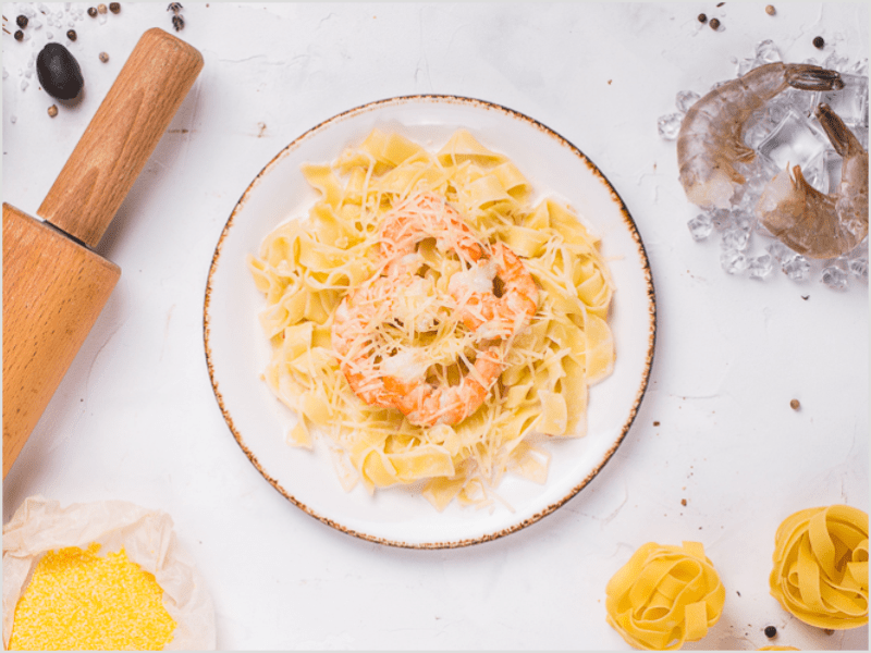 Паста с креветками