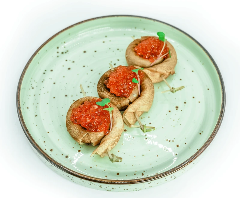 Блины с красной икрой