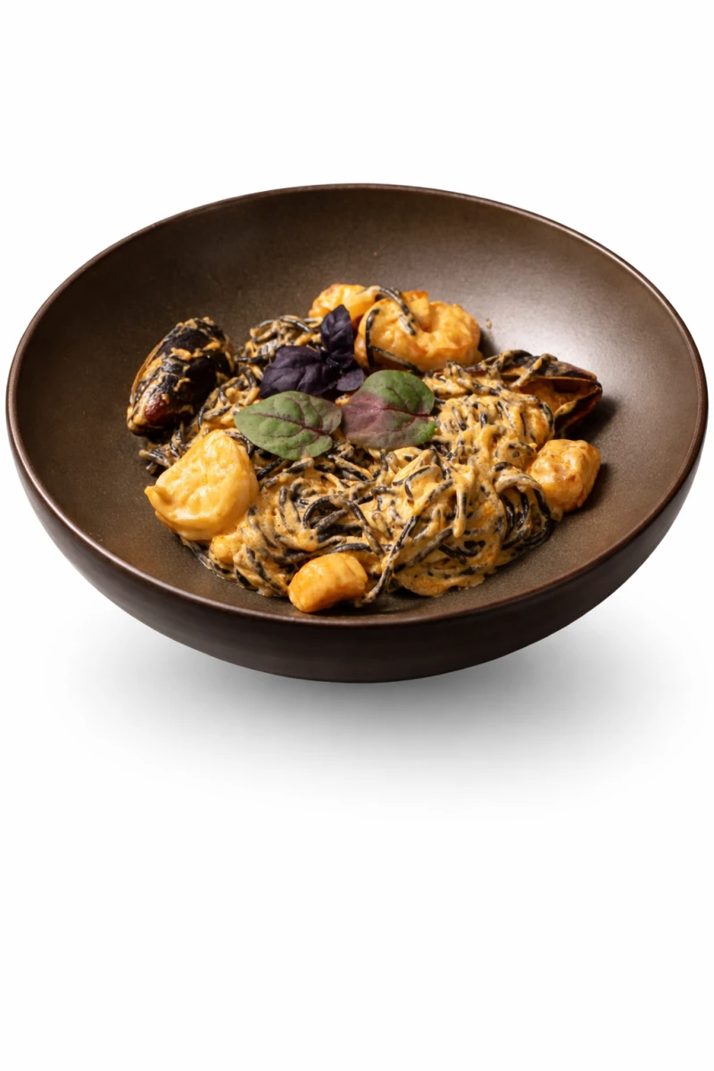 Паста Нери с морепродуктами