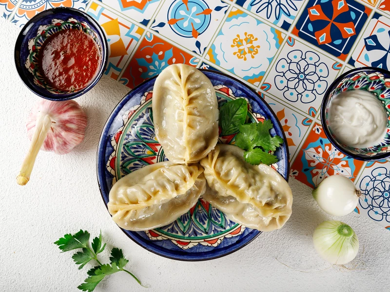 Манты с говядиной, 1пор/3шт