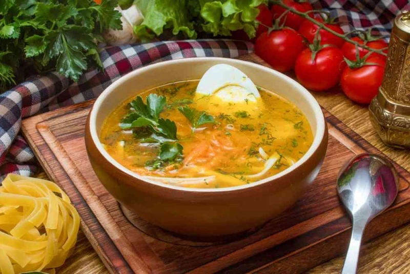 Суп лапша куриная