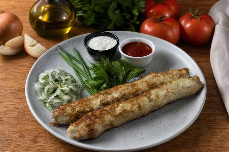 Люля кебаб из курицы на углях