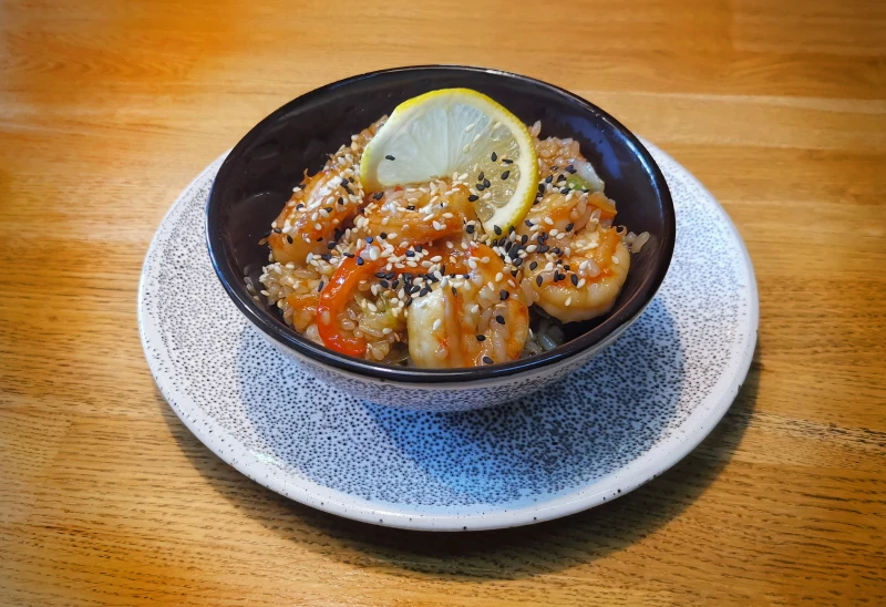 Рис с креветками