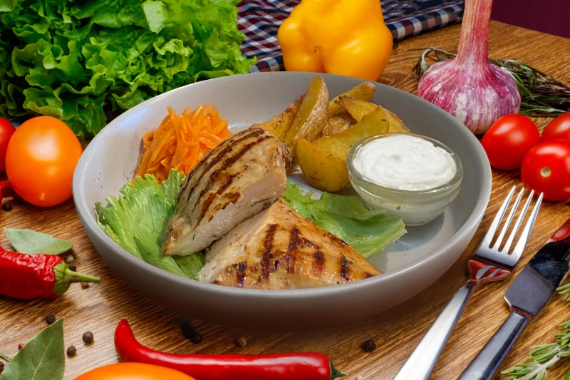 Стейк из куриного филе
