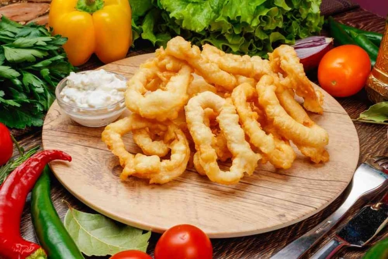 Кольца кальмара в кляре