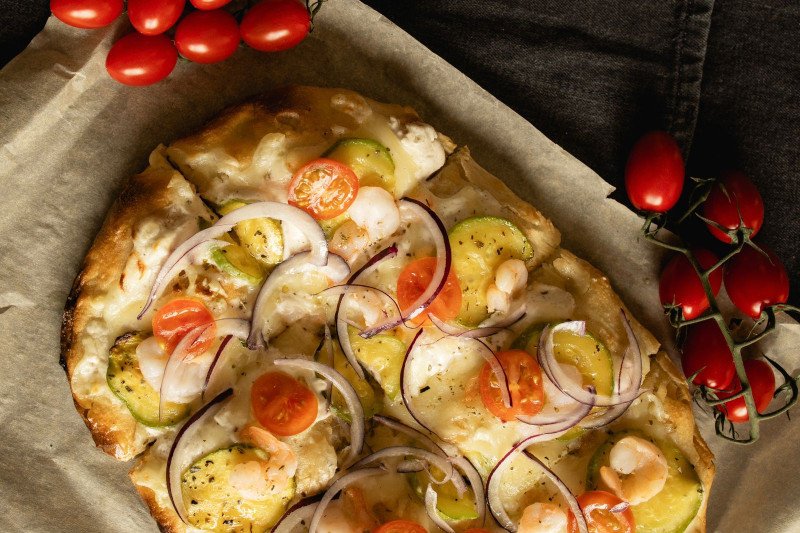 ПИЦЦА КРЕВЕТКИ / ЦУКИНИ  XL