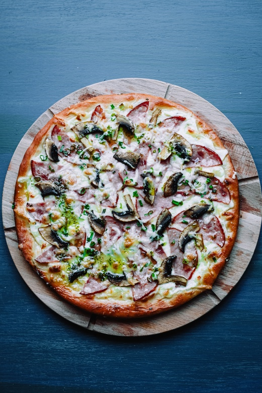 Ветчина и грибы, пицца, 350 г