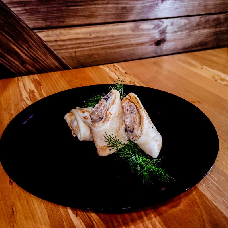 Курица/грибы, блины, порция 2 шт, 180 г