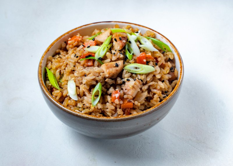 Тяхан с курицей