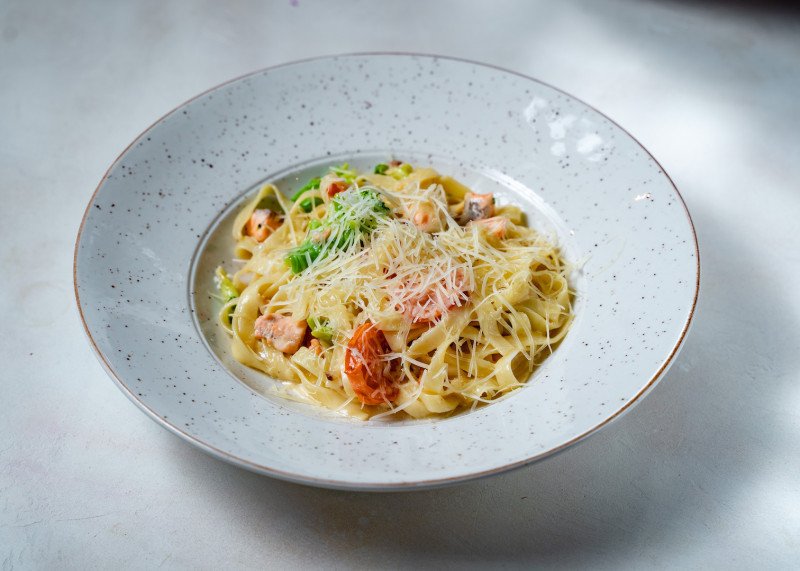 Паста с лососем