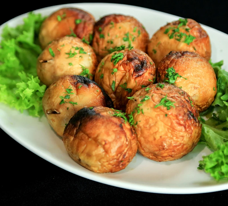 Шампиньоны запеченные на углях 100 гр