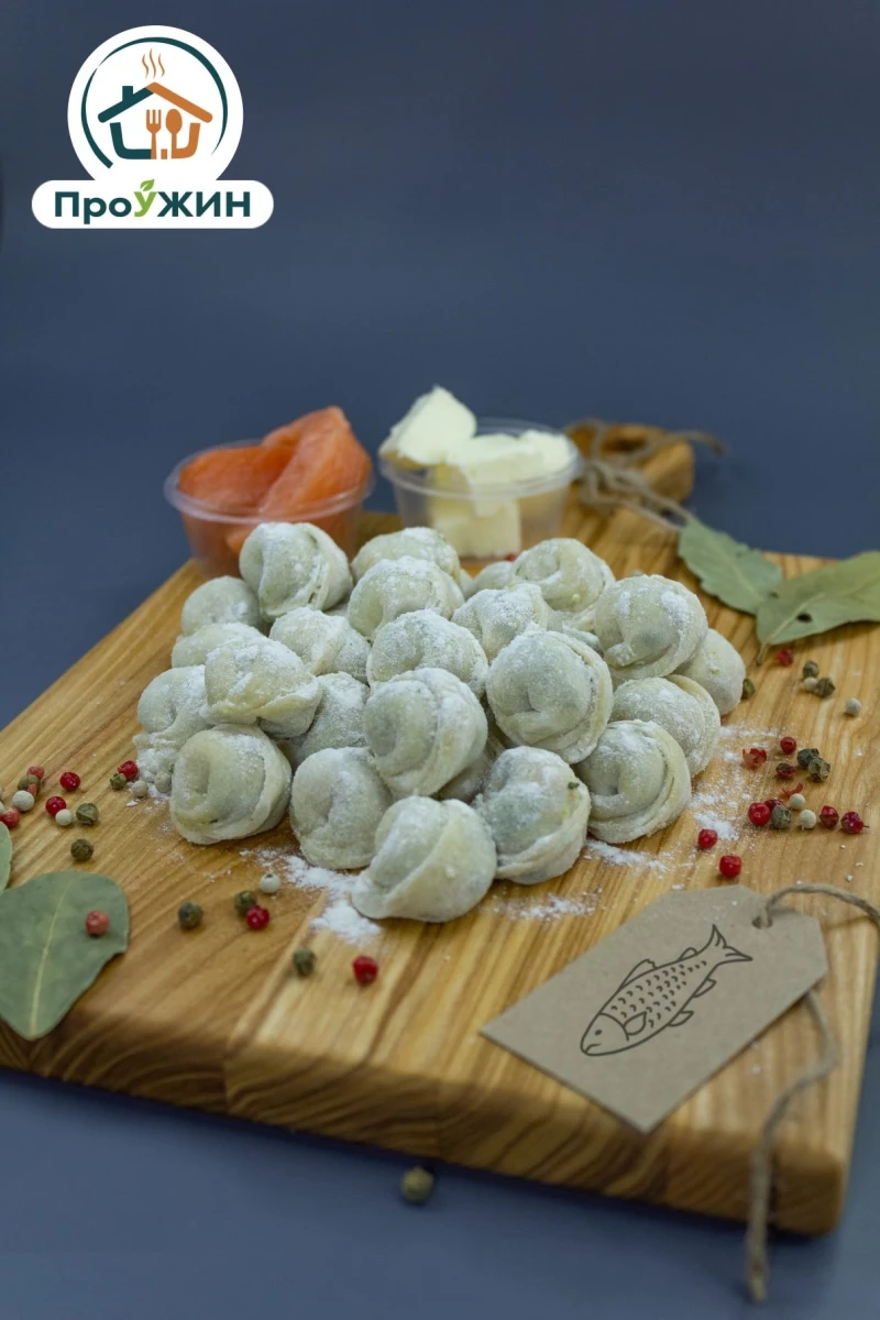 Пельмени с/м "Золотая рыбка" ( семга+треска) 0,8кг