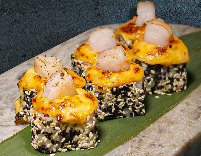 Запеченный с креветкой