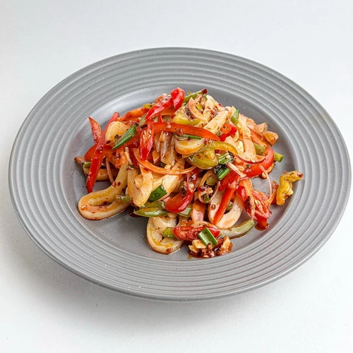 Салат кальмары по-сычуаньски