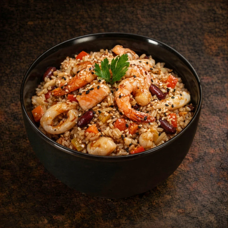 Тяхан с морепродуктами