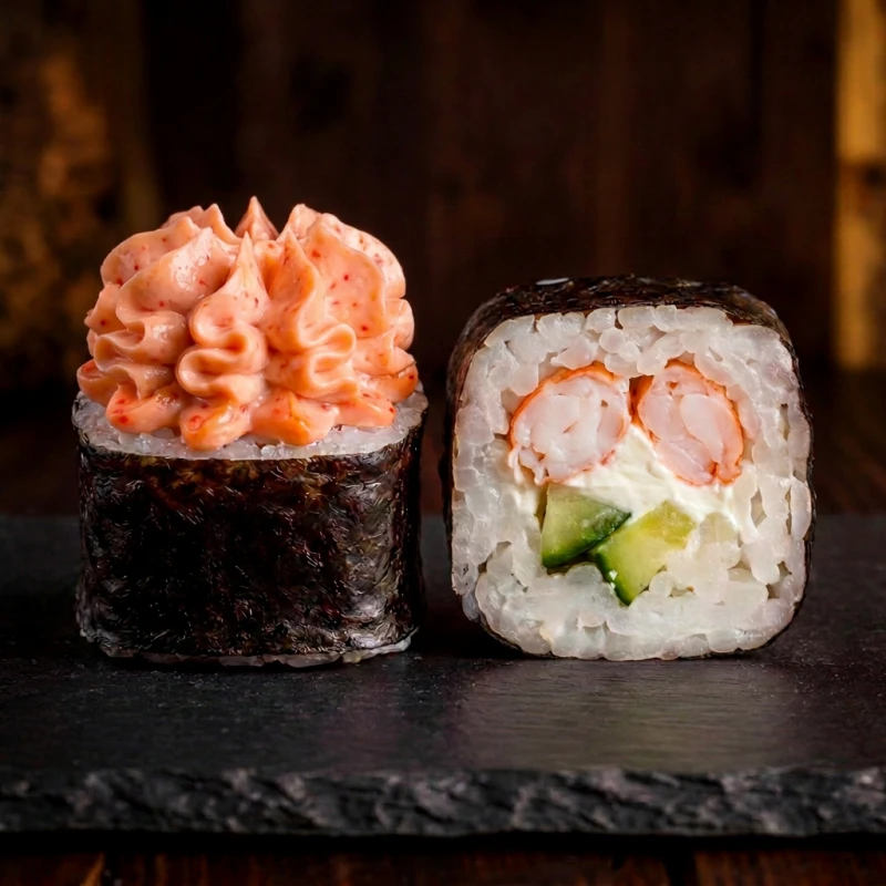 Запеченный с креветкой