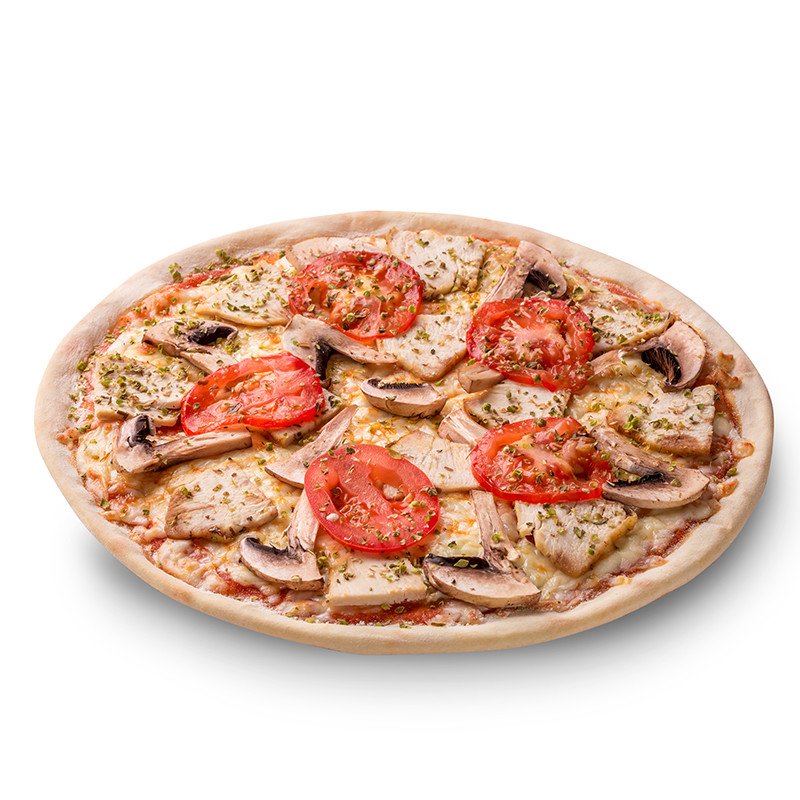 Курица с грибами и томатом