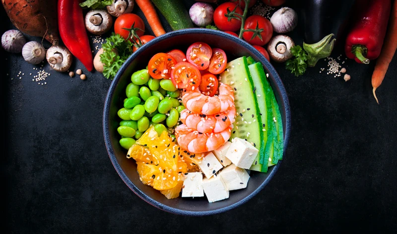 Поке с креветками