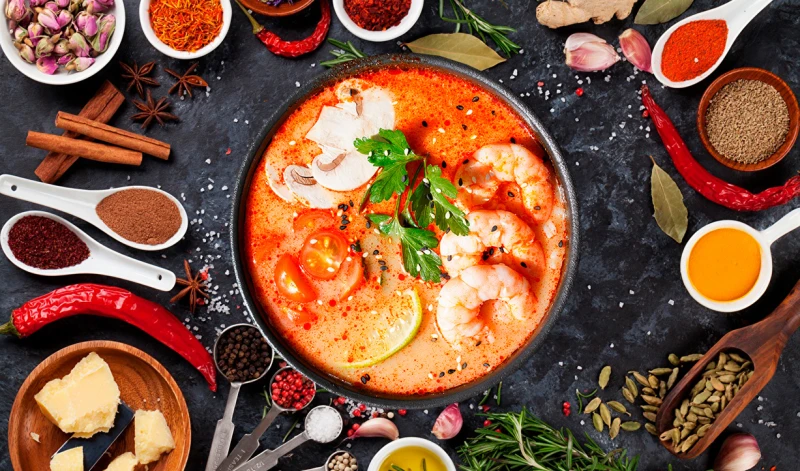 Том Ям с креветками