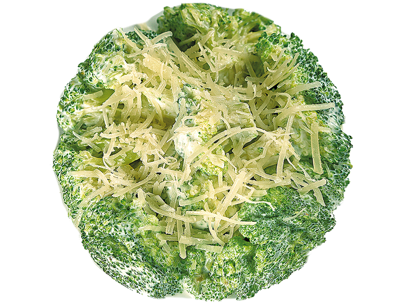 Брокколи со сливками и пармезаном