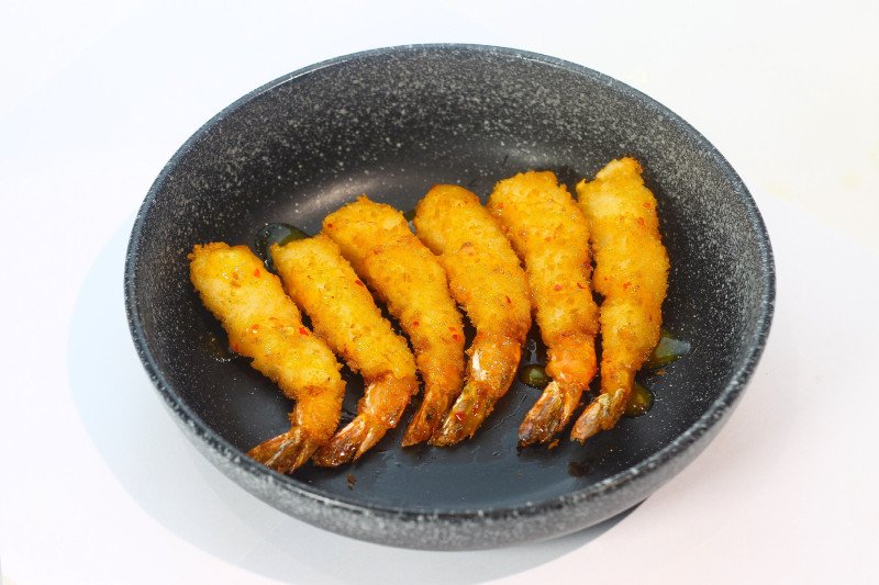 Креветки Панко с апельсиновым соусом