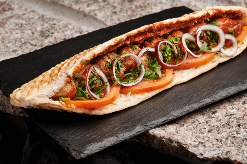 Люля-кебаб баранина в хрустящей булке