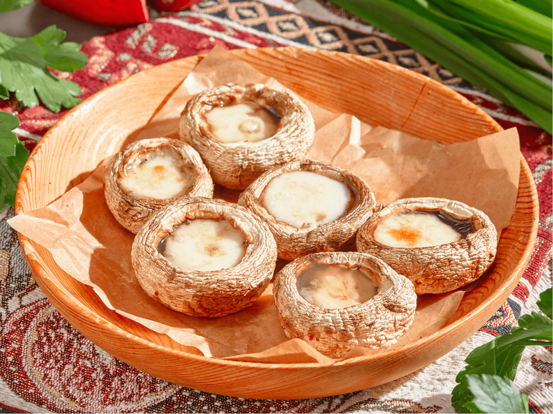 Грибы запеченные с сыром