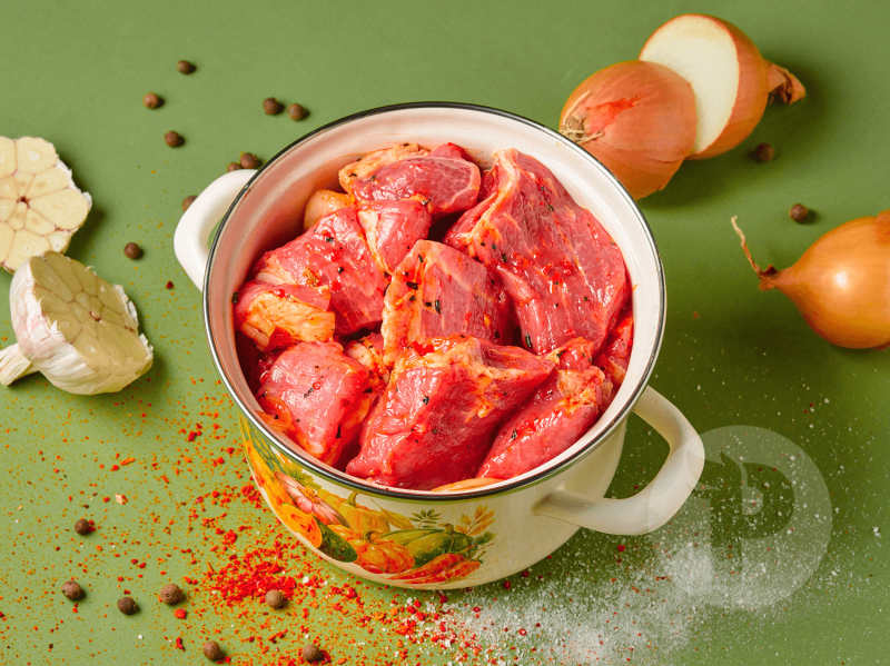 Свиная шея в маринаде