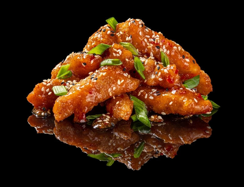 Тори темпура в сладком кимчи