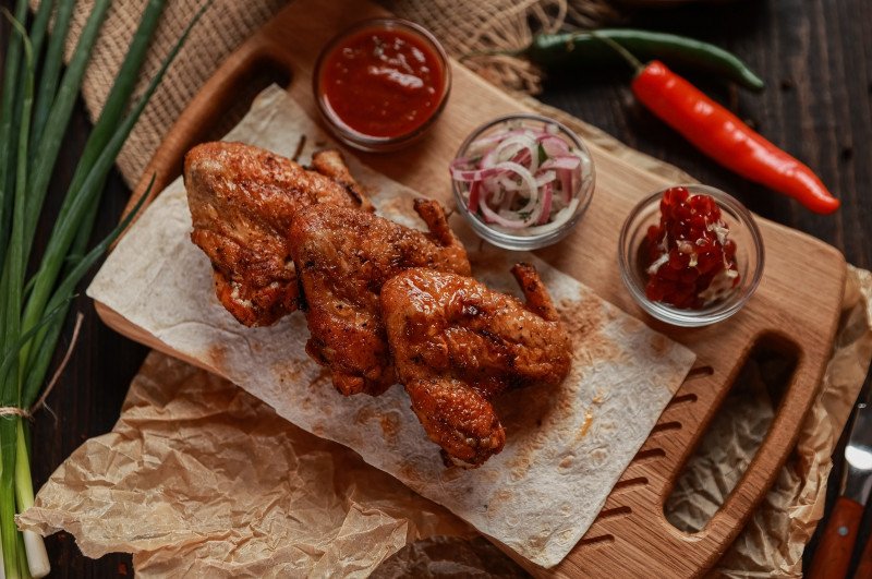 Шашлык из куриных крыльев
