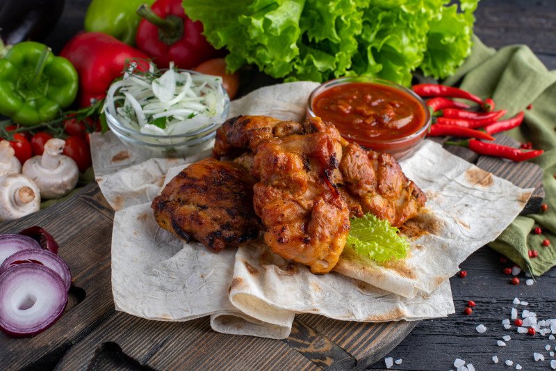 Шашлык куриный (Мякоть) 250 гр