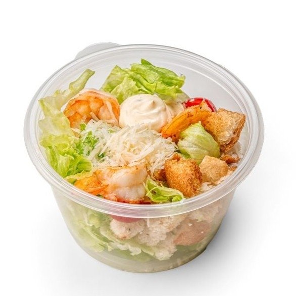 Салат Цезарь с Креветками