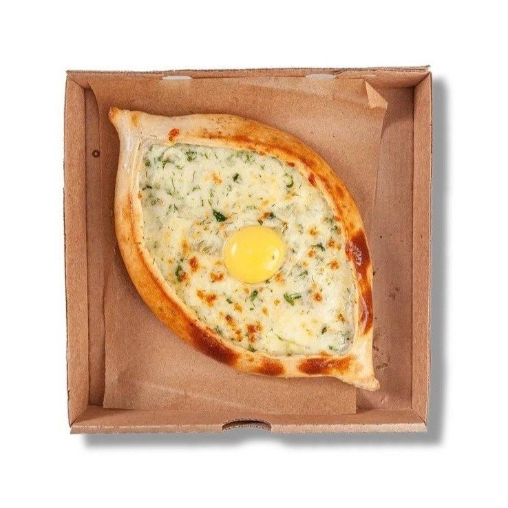 Хачапури по-Аджарски с яйцом и зеленью