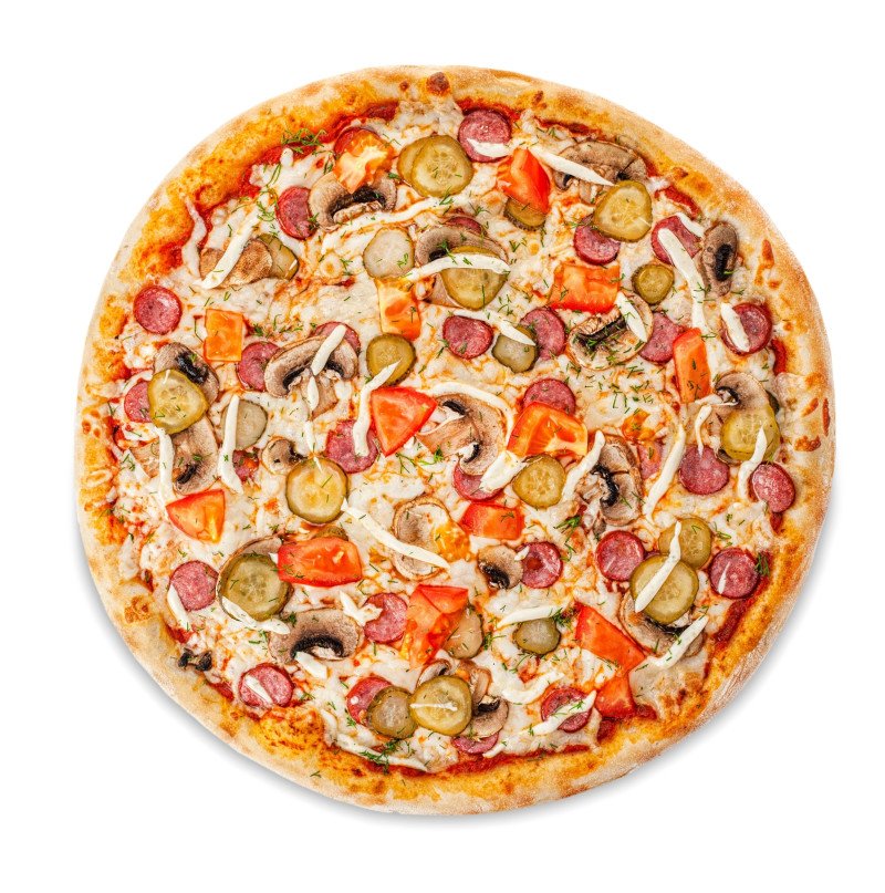 Пицца Баварская с колбасками