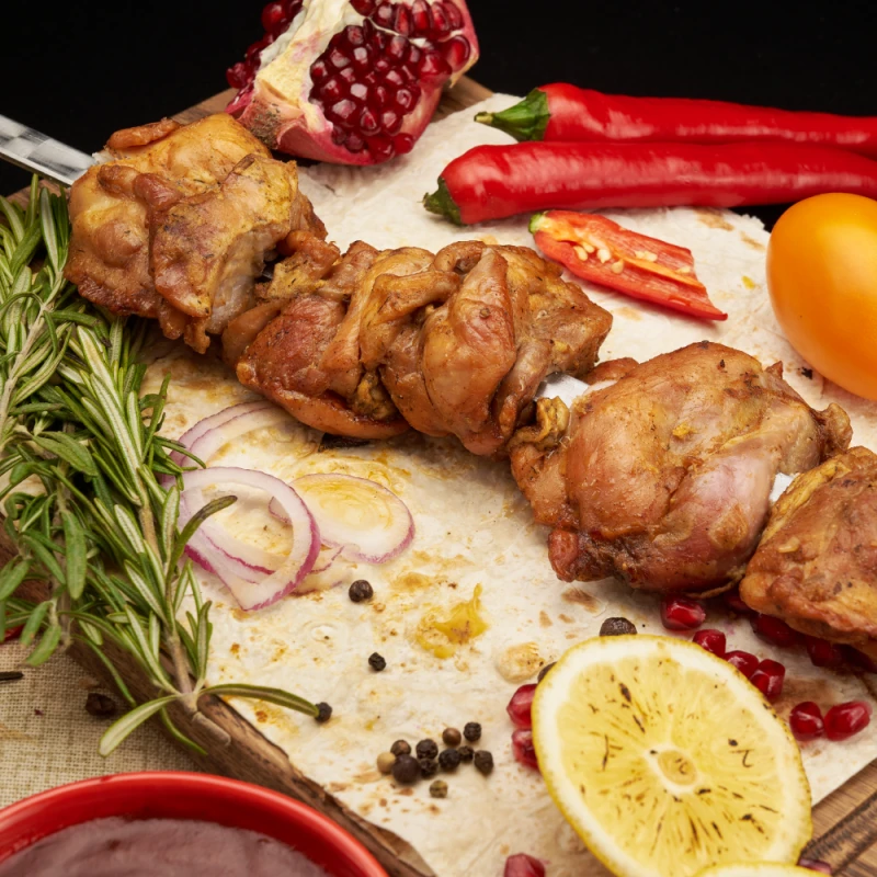 Шашлык из филе куриного бедра 