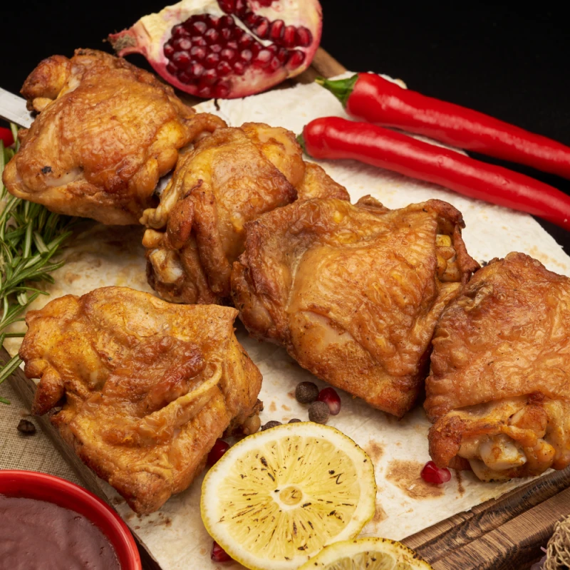 Шашлык из куриного бедра с косточкой