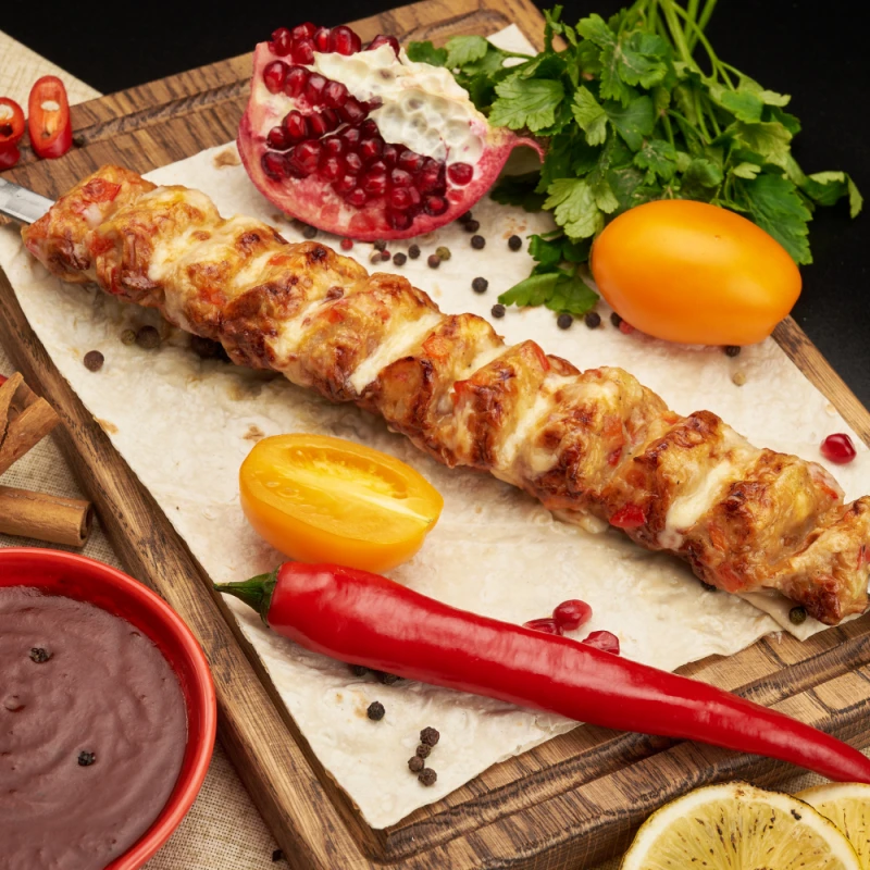 Люля из свинины с сыром и болгарским перцем