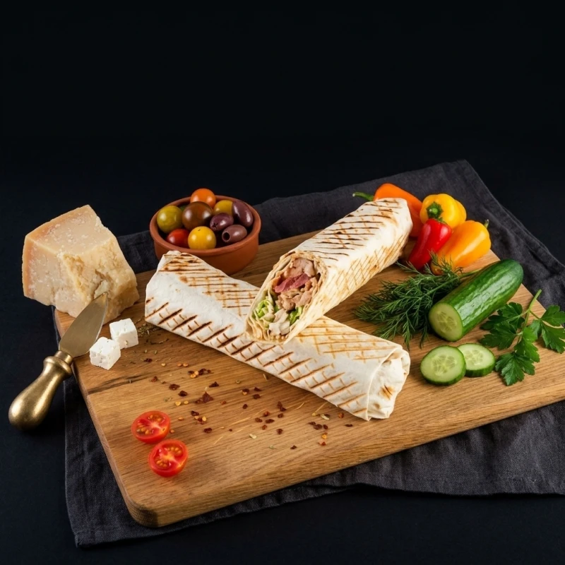 Шаурма с курицей сырная
