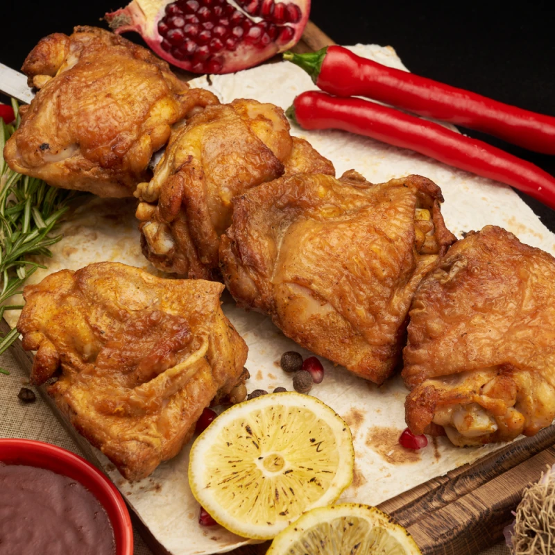 Шашлык из бедра курицы на косточке 1 кг