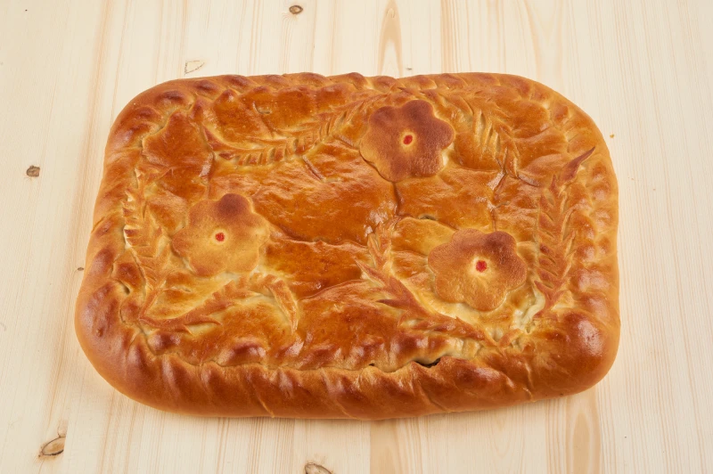 Пирог с мясом и рисом