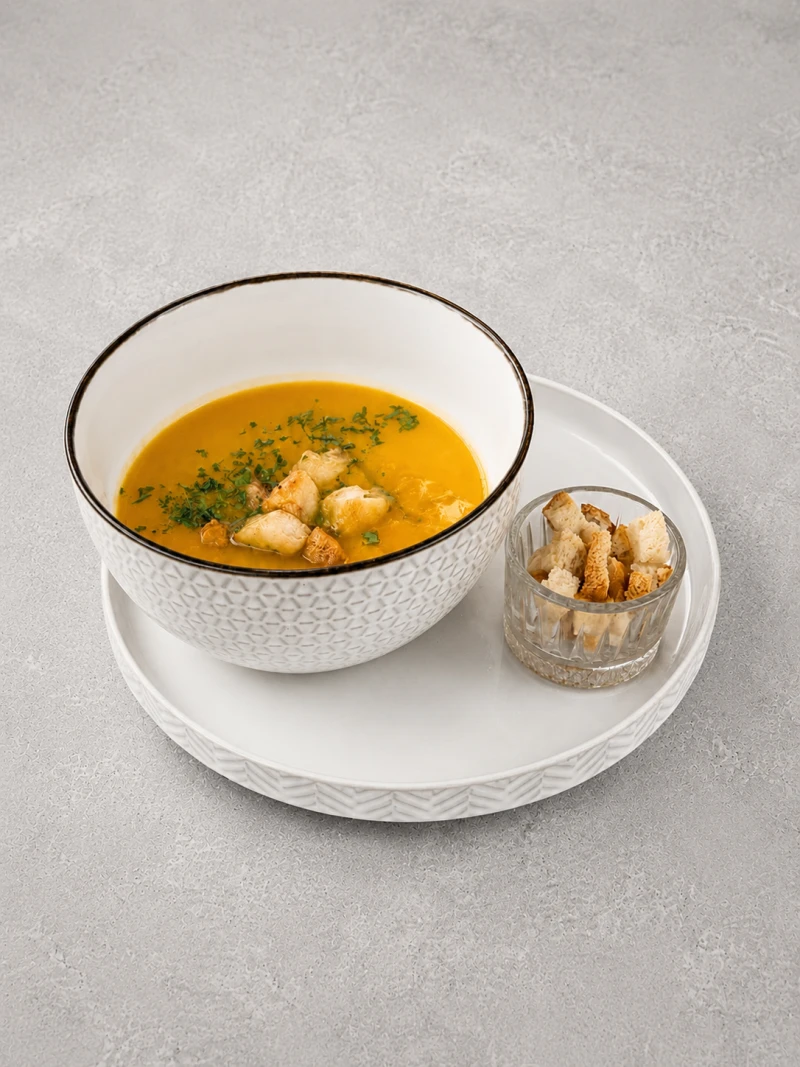 Крем-суп Тыквенный с курицей и грибами