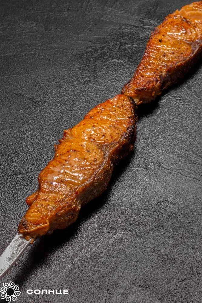 Семга на вертеле