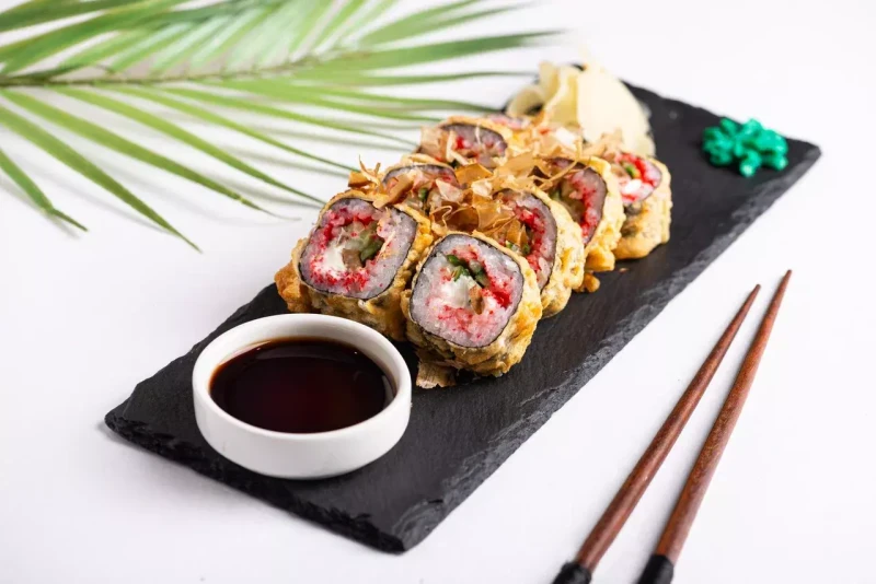 Горячий ролл с угрём