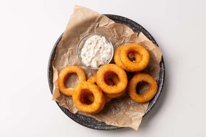 Кольца кальмара с соусом "Ранч"