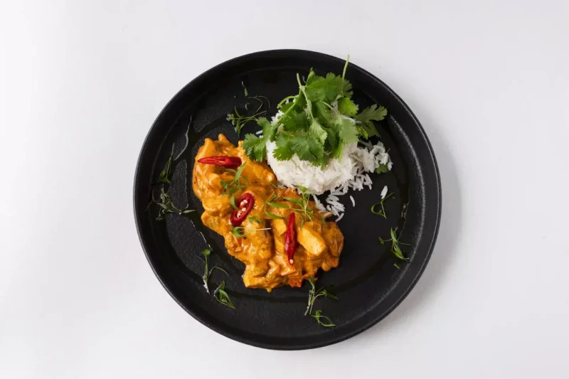 Цыпленок Карри с рисом басмати 