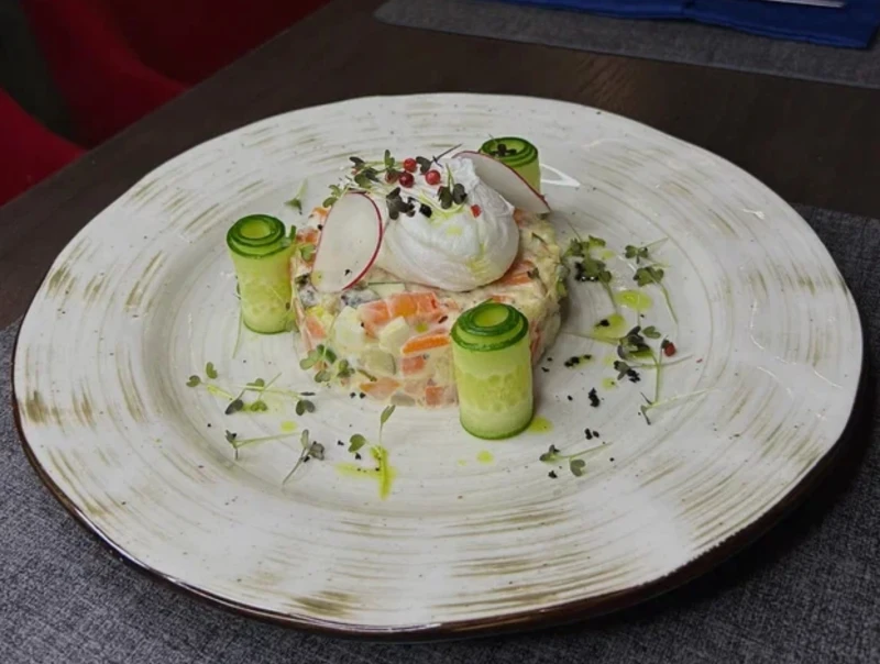 Оливье | Курица хоспер