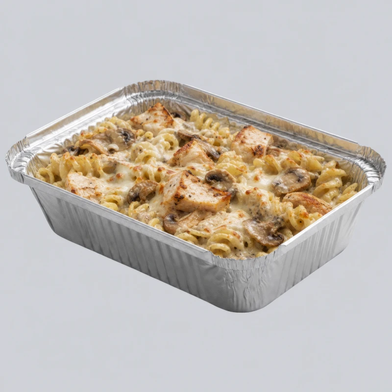 Спиральки с курицей и грибами